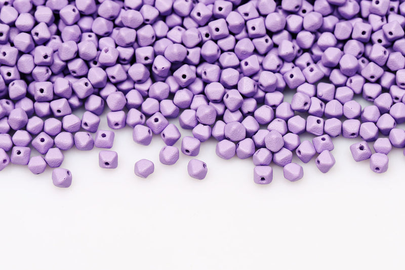 Bicone 4×4mm Permalux Violet Matt 1-hole Czech Beads