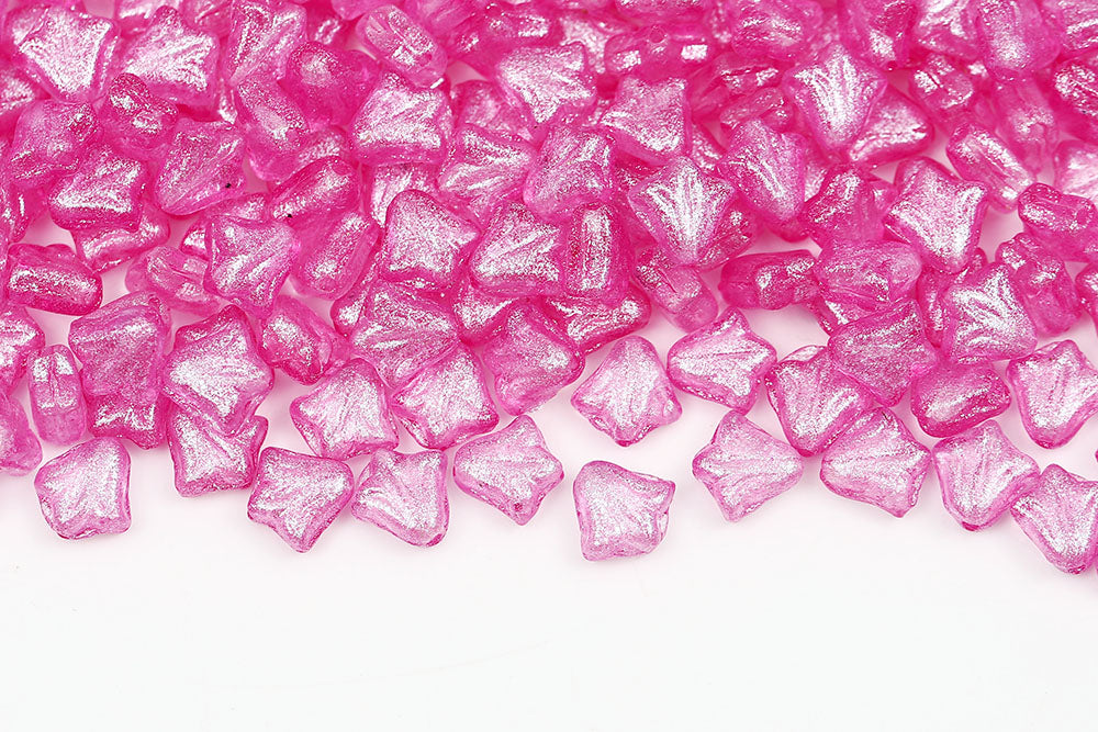 Lily 9mm Crystal Frozen Rose 1-Hole Czech Beads
