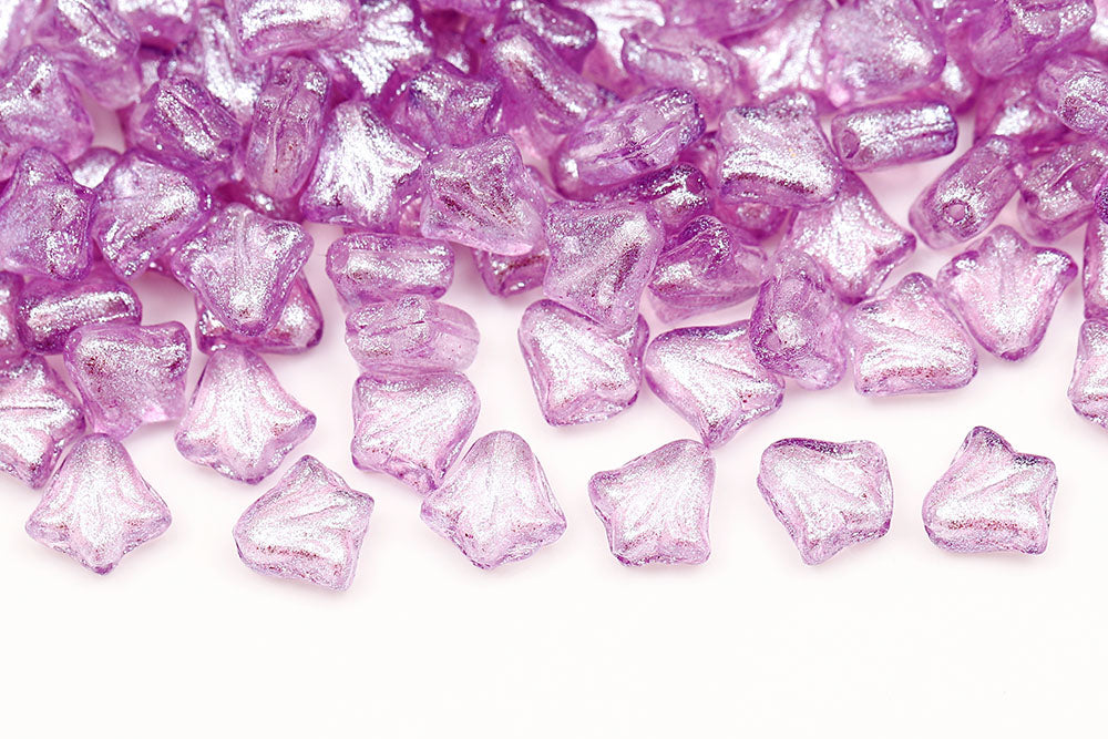 Lily 9mm Crystal Frozen Violet 1-Hole Czech Beads
