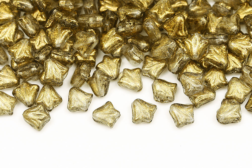 Lily 9mm Crystal Frozen Gray 1-Hole Czech Beads