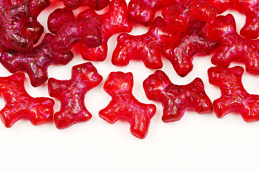 Schnauzer 19×17mm Ruby With Pink 1-Hole Czech Beads