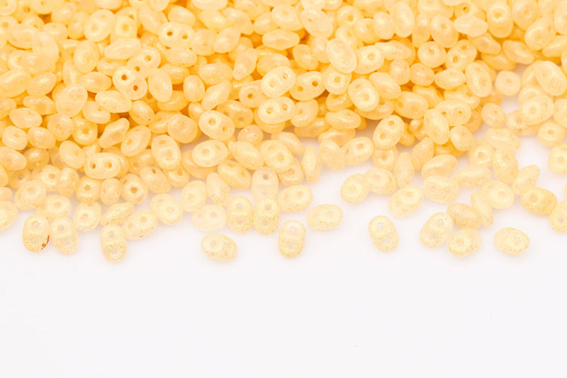 Superduo 5×2.5mm Frozen Jonquil Matt 2-Hole Czech Beads