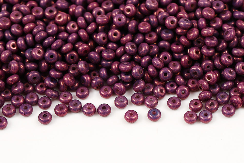 Spacer 2.5×4mm Alabaster Vega 1-Hole Czech Beads