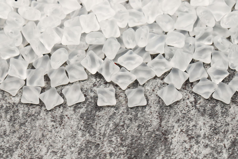 Wibeduo 8×8mm Crystal Mat 2-Hole Czech Beads