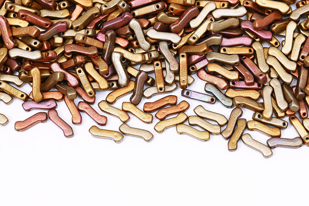 Z Beads 3×10mm Crystal Violet Rainbow 2-Hole Czech Beads