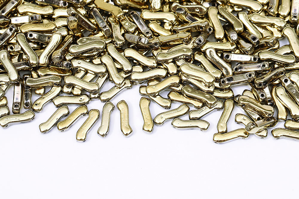 Z Beads 3×10mm Crystal Amber Full 2-Hole Czech Beads