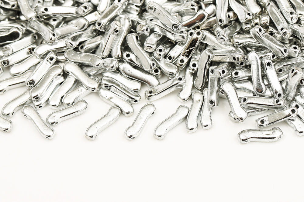 Z Beads 3×10mm Crystal Labrador Full 2-Hole Czech Beads