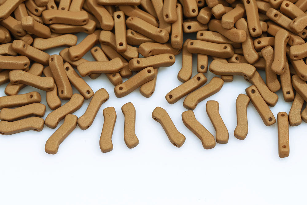 Z Beads 3×10mm Bondeli Brown Neon 2-Hole Czech Beads