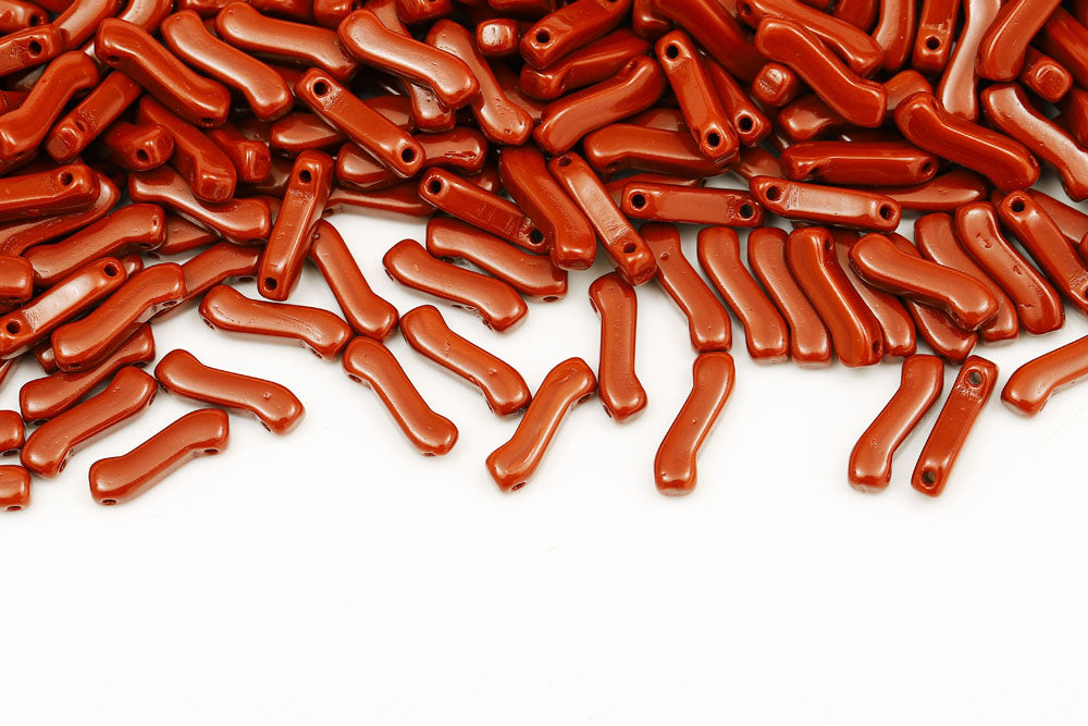 Z Beads 3×10mm Chocolate 2-Hole Czech Beads