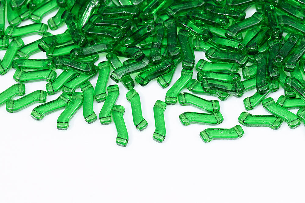 Z Beads 3×10mm Chrysolite 2-Hole Czech Beads