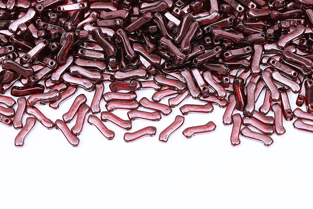 Z Beads 3×10mm Vega On Siam 2-Hole Czech Beads